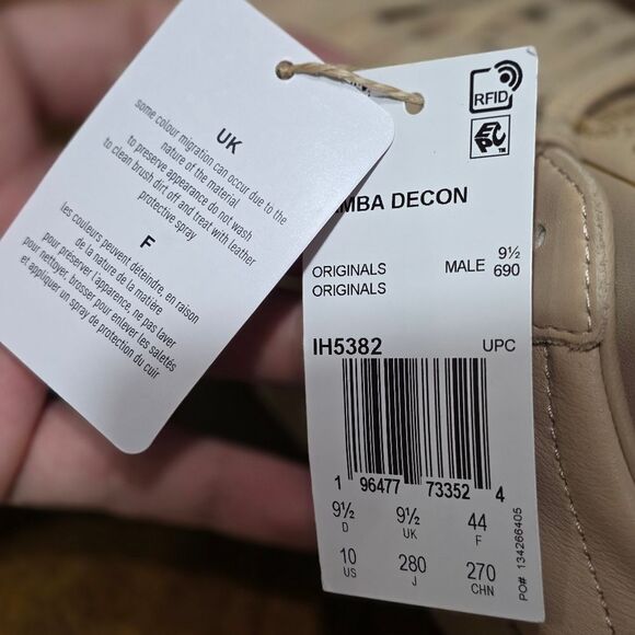 Adidas Originals Samba Decon Magic Beige Tan Leather New IH5382 Men’s Size 10 LE
